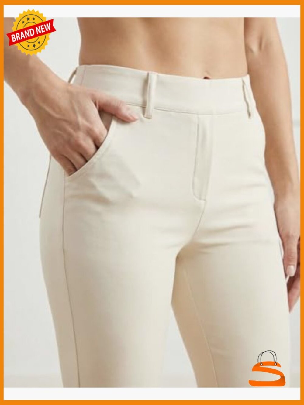 Tall Dress Pants 32" 34" Inseam Stretch Yoga Work Slacks Slim Straight Business - Picture 5 of 7